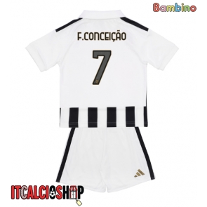 Juventus Francisco Conceicao #7 Prima Maglia Bambino 2026-27 Manica Corta (+ Pantaloni corti)